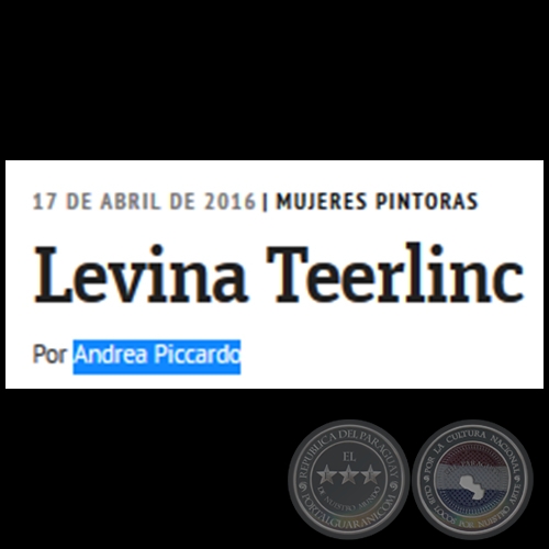 MUJERES PINTORAS - Levina Teerlinc - Por Andrea Piccardo - Domingo, 17 de Abril de 2016